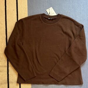 Zara women’s Rich Brown Crewneck Sweater
